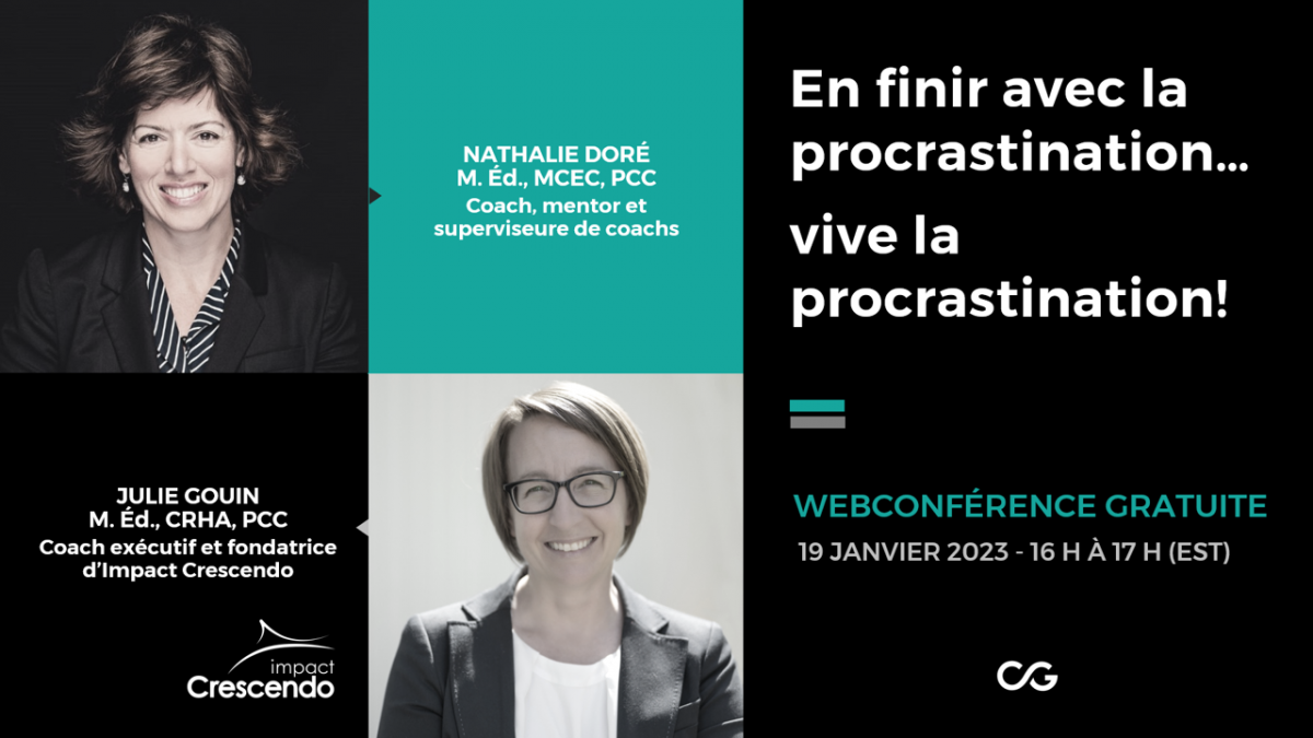 La procrastination - Conférence Julie Gouin et Nathalie Doré